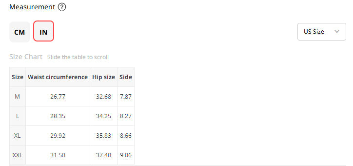 AD7105 — supplier size chart