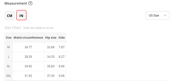 AD7105 supplier size chart